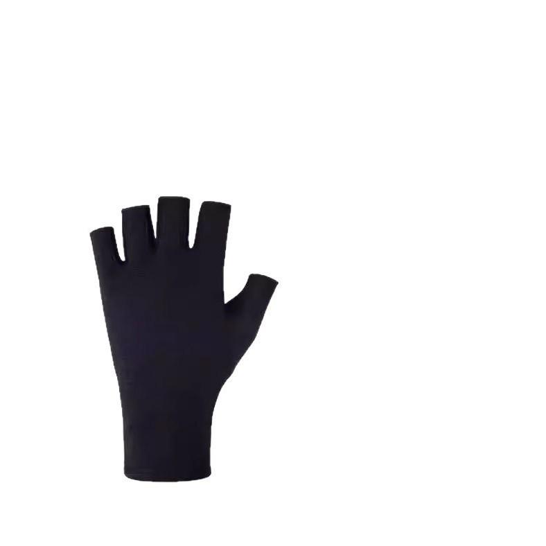 Damen Eisseide UV-Schutz Fingerlose Radhandschuhe - Atmungsaktiv, Rutschfest, Touchscreen-kompatibel für Frühling und Sommer.