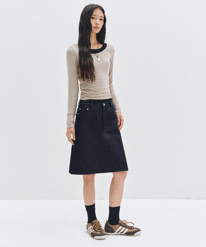 Deketeuumeon Signature Midi Skirt Dcsk002Cpindigo