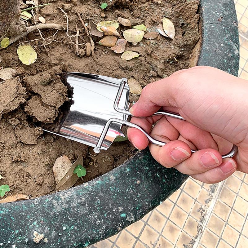 Portable Stainless Steel Folding Shovel Is Versatile And Suitable For Planting And Transplanting Flowers Plants And Garden Tools
