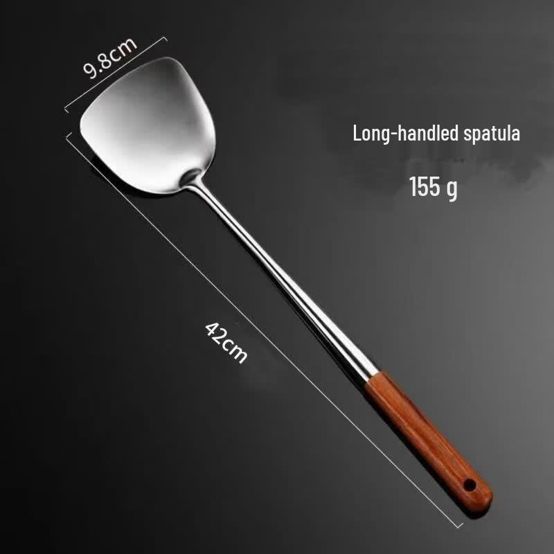 Zhishi Stainless Steel Kitchen Utensil Set with Wooden Handle