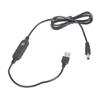 USB 5V3A To 12V1A DC5525 Converter Cable 5.5X2.5mm With Polarity Indicator For LED Fan Speaker