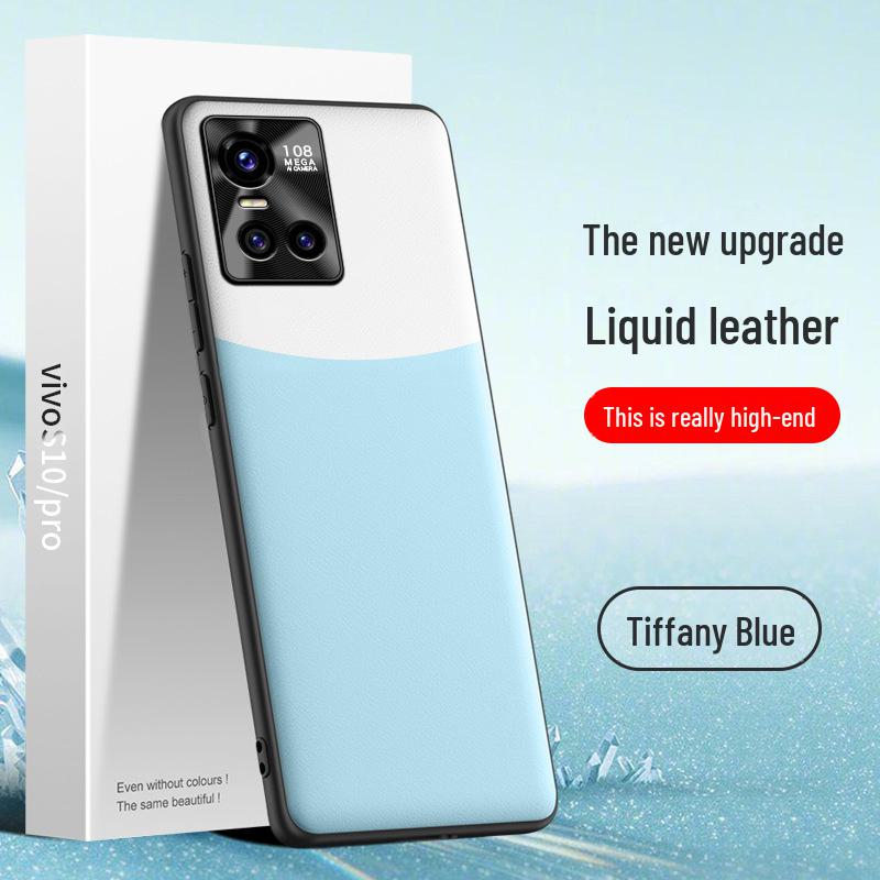 Anti-fall, Anti-fouling Liquid Leather Phone Case for Vivo S10, One-piece Protective Cover Available.