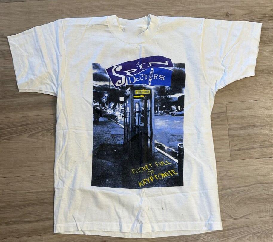 

Collection Spin Doctors Band 1993 Tour White All Size Unisex T-Shirt HH101 Unisex T-Shirt XL