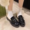 Versatile and comfortable women's spring and autumn new patent leather bow Mary Jane shoes casual shoes women