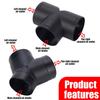 75mm Air Vent Ducting Y T Elbow Pipe Outlet Exhaust Joiner Connector Diesel Heater Air Duct Connector Heater Vent Splitter