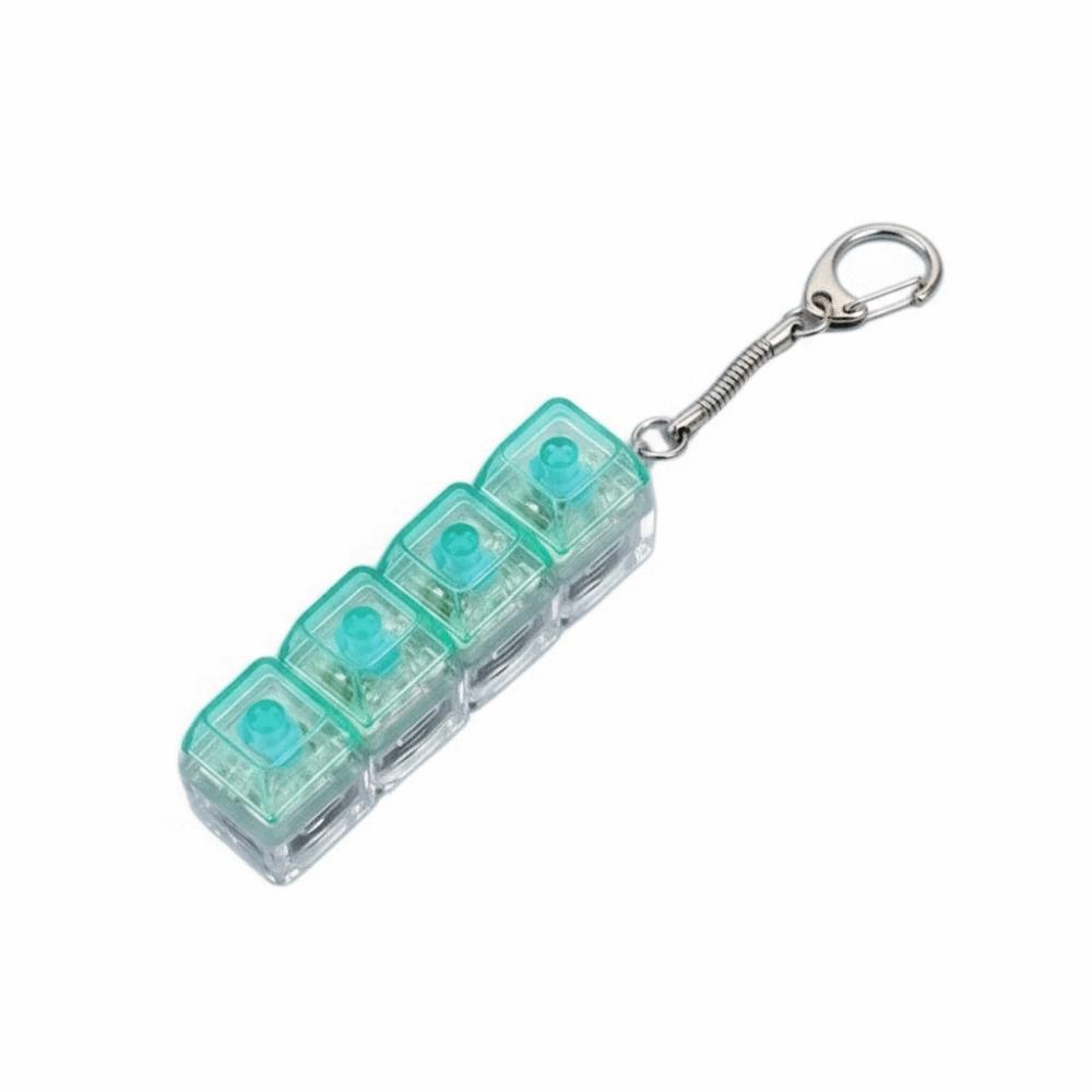 Funny Fidget Keyboard with LED Transparent Shaft Decompression Keyboard  Pass Time