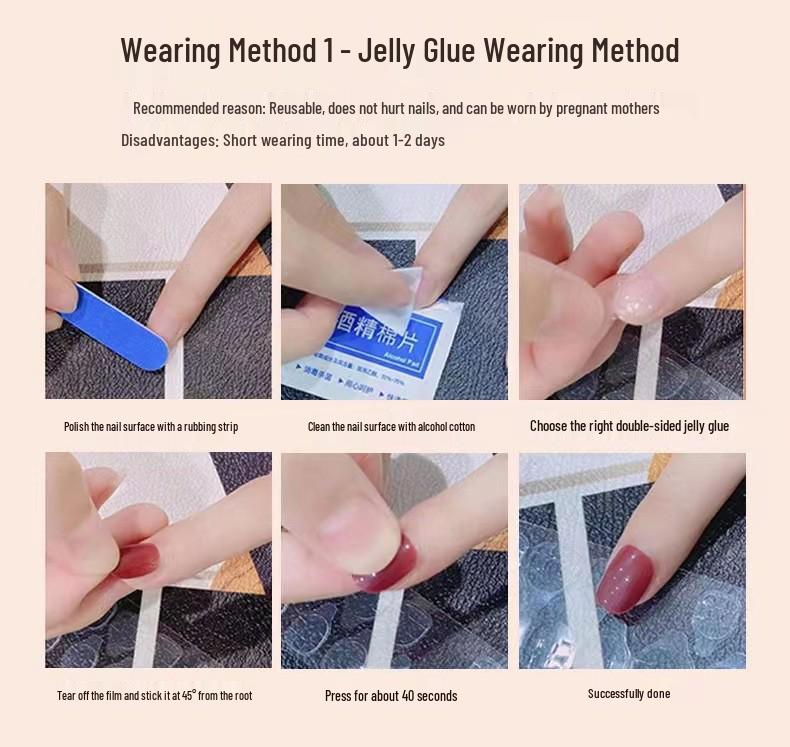 Xi Xiao Xi Yan Ling Cherry Cat Eye Wearable Nails - Gentle, Skin-Whitening, Pure Handmade.