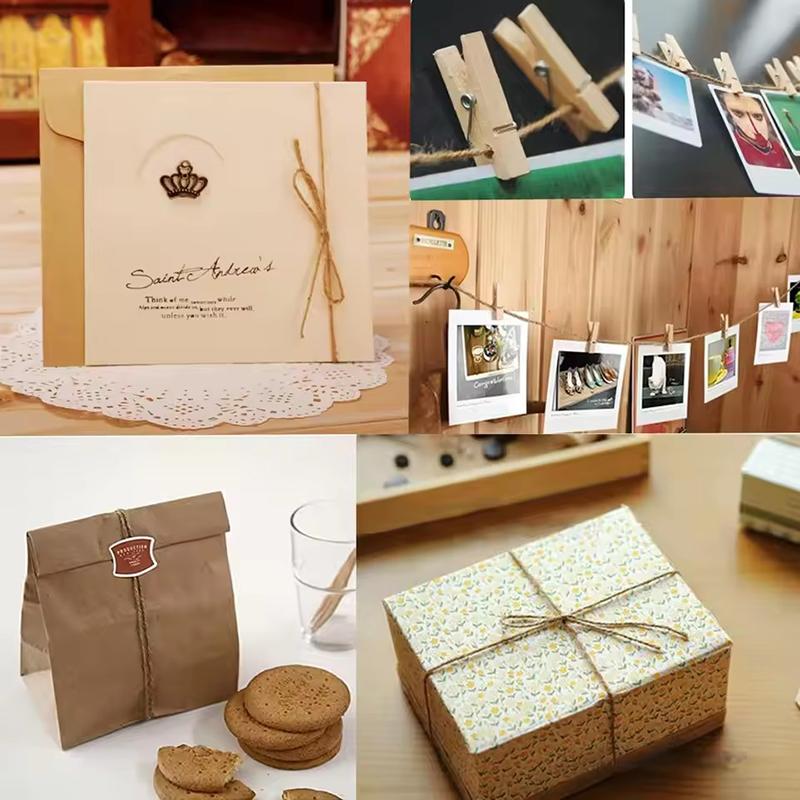 2 Pcs/set Handmade Rattan Thin Hemp Rope Packaging Material For Fresh And Dried Flower Bouquets Binding Rope Decorative Rope