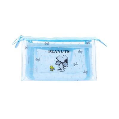 Stationery Snoopy A S2332710 Sun-Star Pouch, Clear, Mitte, Pattern,