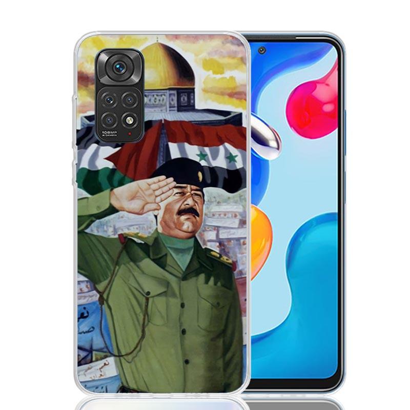 Etui Fashion Saddam Hussein Iraq Arabic Phone Case For Xiaomi Redmi Note 15 14 13 12S 12 Pro Plus 11S 11E 11 11T 10S 10 Art Soft