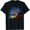 Golden Gate Bridge Starry Night San Francisco Van Gogh T-Shirt