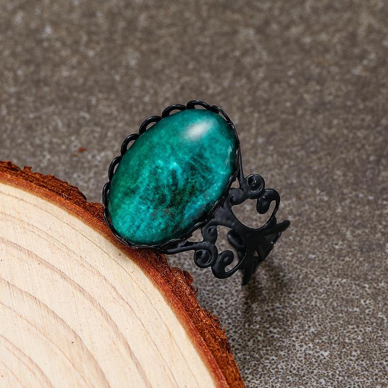 New Gothic Blood Cameo Rings For Women Girls Fashion Witchcraft Jewelry Accessories Gift Mystery Venom Vampire Adjustable Ring