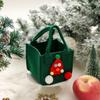 Felt Christmas Storage Bag Portable Handheld Design Organizer For Holiday Apples Gifts And Home Decoration