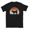 Retro Vintage Sunset Dog Pet Lover Shiba Inu Short-Sleeve Unisex T-Shirt