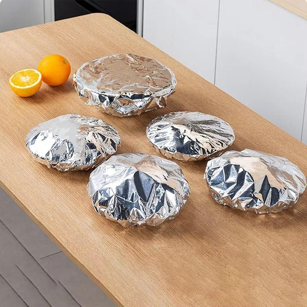 100Pcs Reusable Food Insulation Cover Extendable Dish Protection Cover  Refrigerator