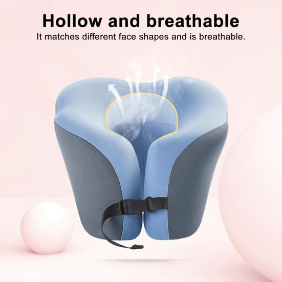 U-Shaped Neck Pillow Ergonomic Memory Foam Pillow Neck Cushion with 360 Degree Support for Travel Office Car Sleeping