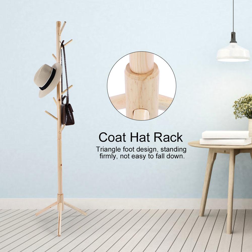 Tree Style Wooden Coat Hat Rack Cloth Hat Stand Standing Hanger Floor Stand Bedroom 2470₽