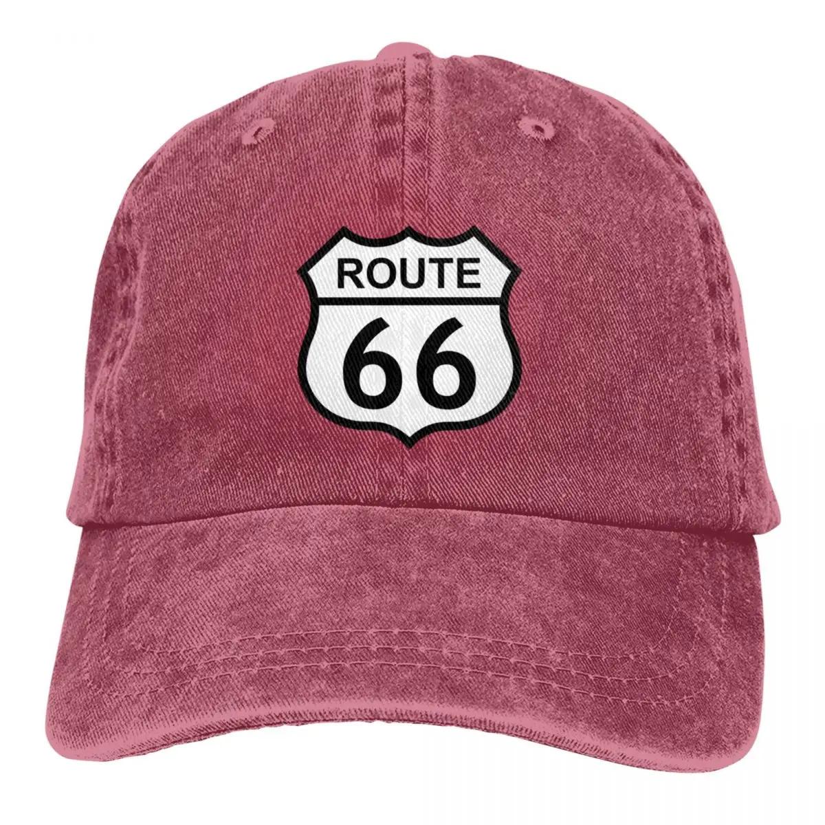 2026 Бейсболка с логотипом Route 66 Мерч Повседневная Потертая Стиранная Кепка Route66 Мерч Мужская Женская Adjustable& 8Y