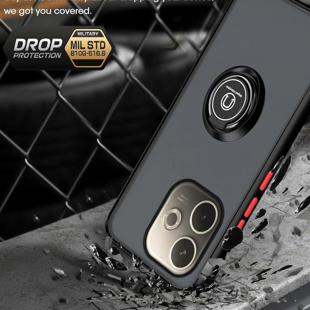 Nárazuvzdorný matný kryt Armor pro OPPO A5 Pro 5G Ochranný kryt Kroužek Magnetický stojánek Držák Zadní kryt Coque Fundas