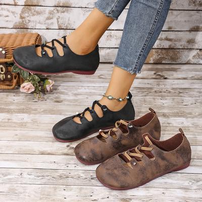 Women Flats Brand Retro Mary Jane Shoes Women High Quality Round Head Ballet Loafers Shoes Women Comfortable Luxury Sneakers