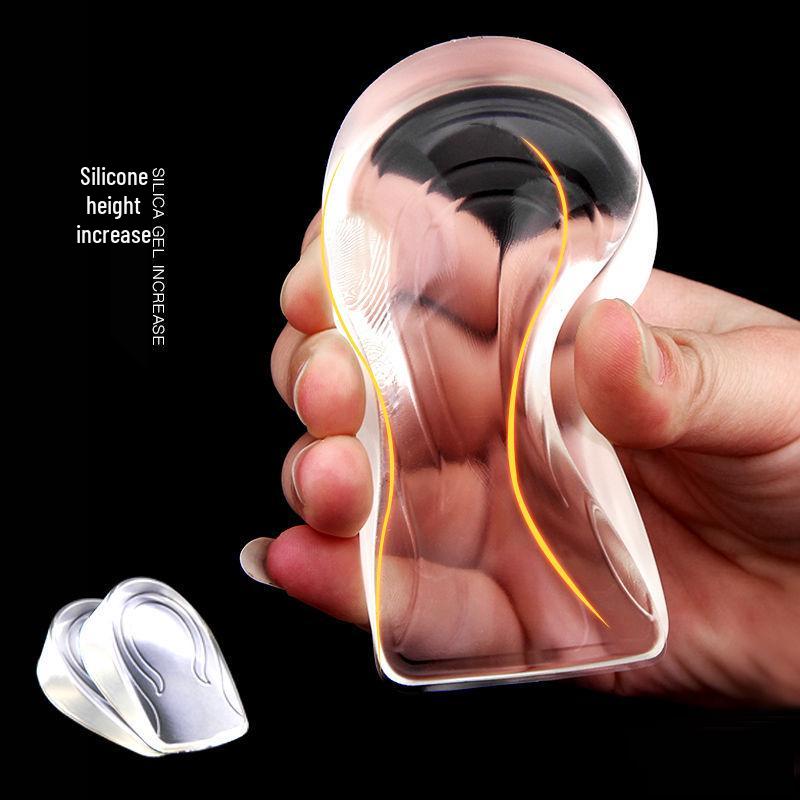 Spring/Summer 2021 Silicone Height-Increasing Invisible Heel Pads for Men and Women – Transparent Non-Slip Half Insoles