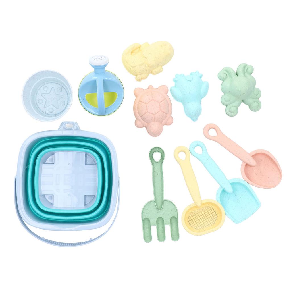 Beach Toys Set Collapsible Sand Bucket and Shovels Set Interactive Kids Sand Toys for Beach Party   Activities