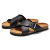 New Men's Cork Slippers Cross-strap Men's Beach Shoes Casual Cool Slippers Water Pine Students