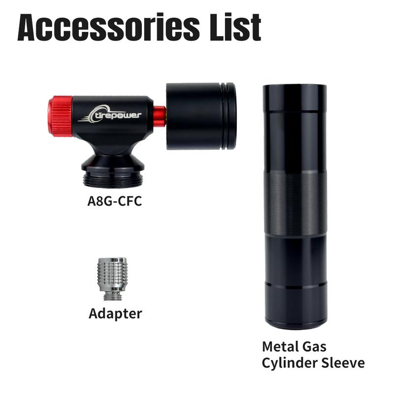 Black Head CO2 Pump with Clear Pressure Gauge Aluminum Alloy Bike Air Mini Cycling Bicycle CO2 Inflator for Road Bikes MTB Bikes