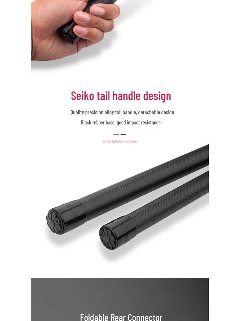 Adjustable Carbon Fiber Landing Net Pole with Screen Support