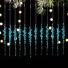 12 Pcs Crystal Christmas Icicle Ornaments for Tree Hanging Clear Acrylic Icicles Ornaments for Christmas New Year Holiday Wedding Winter Party Decor