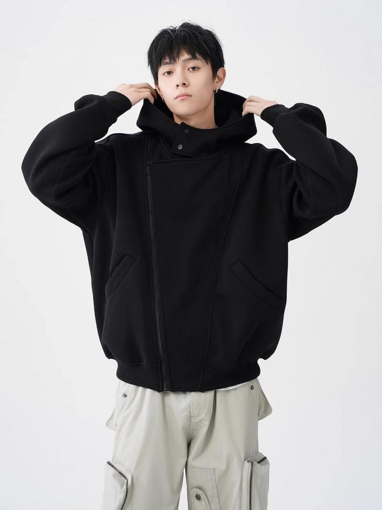 Herren Retro Dicke Kapuzen-Sweatshirtjacke - Herbst/Winter Locker Vielseitige Strickjacke, Jugendliches Trenddesign