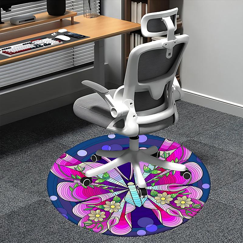 

Colorful Butterfly Office Carpet Chair Mats, Home Decor, Sofa Rug, Office Carpet Gift for Any Room1118146a 80cm by 80cm