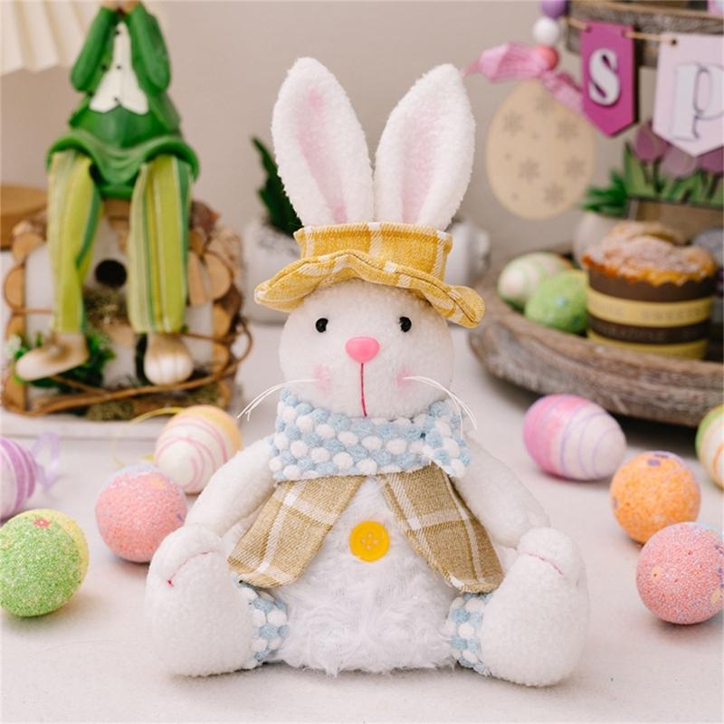 Beautiful Easter Rabbit Doll Decorative Easter Rabbit Toy Perfect for Holiday Decorationa and Window Display