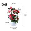 Artificial Potted Plant Portable Fadeless Plastic Home Decor Simulation Flower