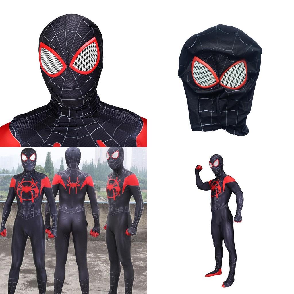 Breathable And Stretchable Spider Miles Morales Costume For Kids And Adults