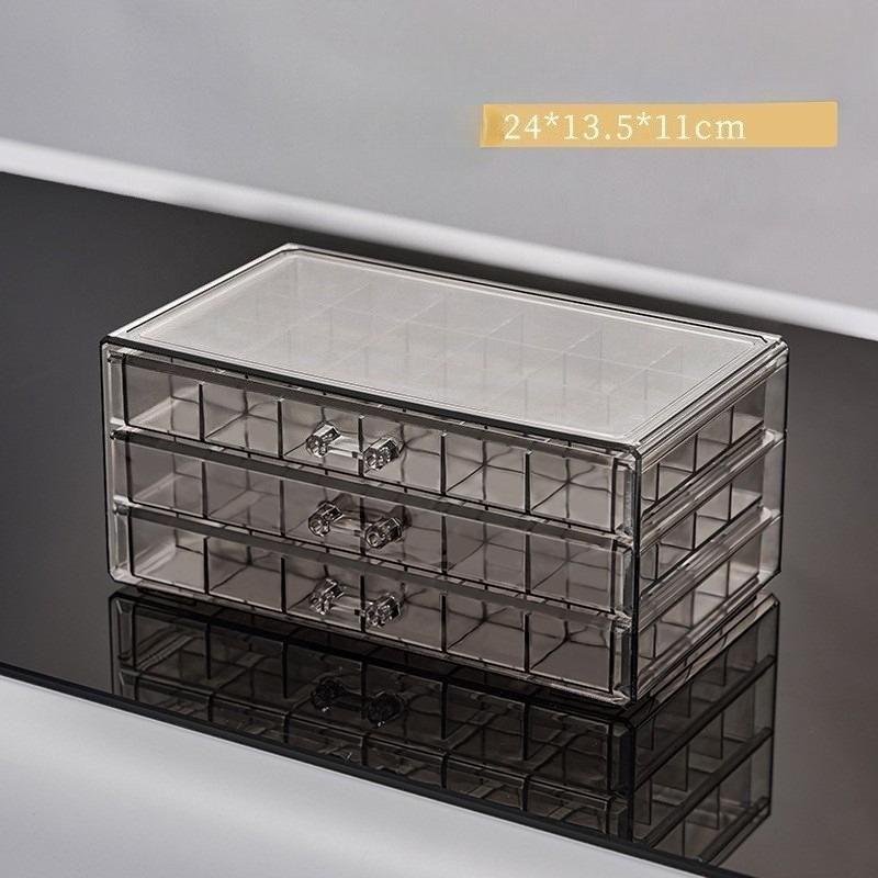 Jewelry Storage Box, Bracelet, Earrings, Stud Earrings, Earrings, Bracelet 72 Grids, Anti-oxidation New Drawer, Transparent Acrylic Box.