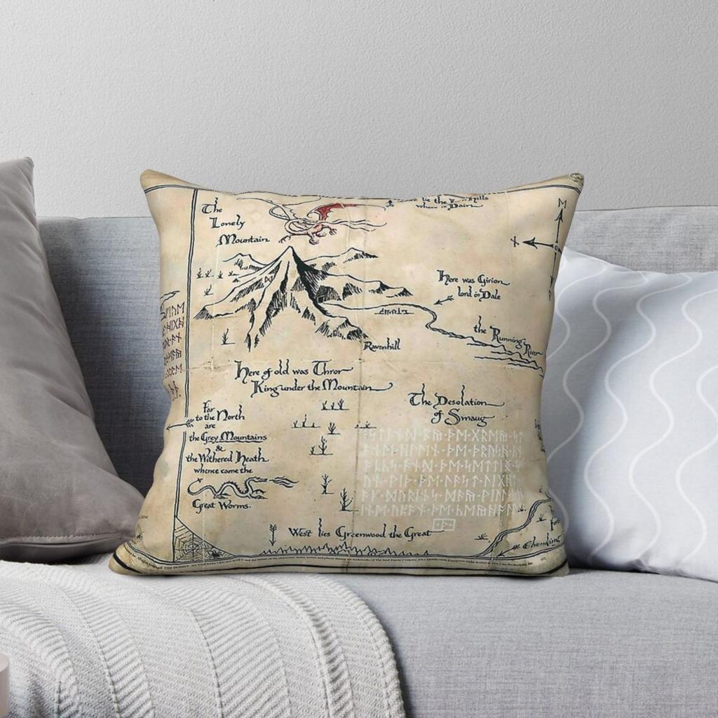 Lonely Mountain Smaug Square Pillowcase Polyester Linen Velvet Printed Zip Decorative Throw Pillow Case Home Cushion Cover