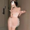Sexy lingerie maid seduction uniform cosplay small boobs big kitchen maid suit sexy