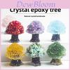 Natural Crystal Mini Tree Decor With Geometric Shape For Home Office Desk Gift