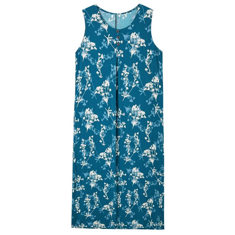 Plus Size Women's Elegant Dresses Loose Summer Sleeveless Dress Female Vintage Clothes