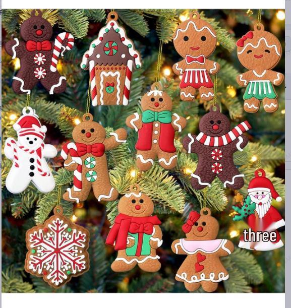 Classic Christmas Gingerbread Man Tree Ornaments