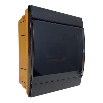 Flush-mounted Distribution Board 4-Module IP40 Black Fuse Box