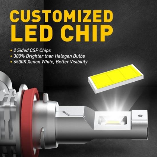 AUXITO LED Fog Light Bulb H8 H16 H11 Fog Light Bulb White High Power Lamps EAO