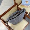 Drawstring Canvas Crossbody Bag Y2k Underarm Bag Fashion Plaid Shoulder Bag  Women