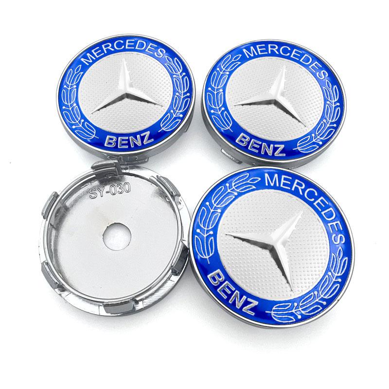 4Pcs Car Wheel Center Hub Cap Car Rims Dust-proof Cover Hubcaps For Mercedes-Benz AMG GLC GLK W211 W221 W220 W163 W164 W203 W204 A B C E S SLK Class