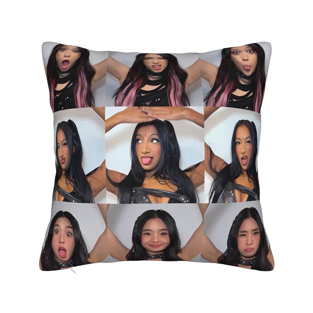 Katseye Kpop Music Girls Pillow Cover  Funny Pillow Case For Sofa Home Decoration Custom Cushion Cover Gift