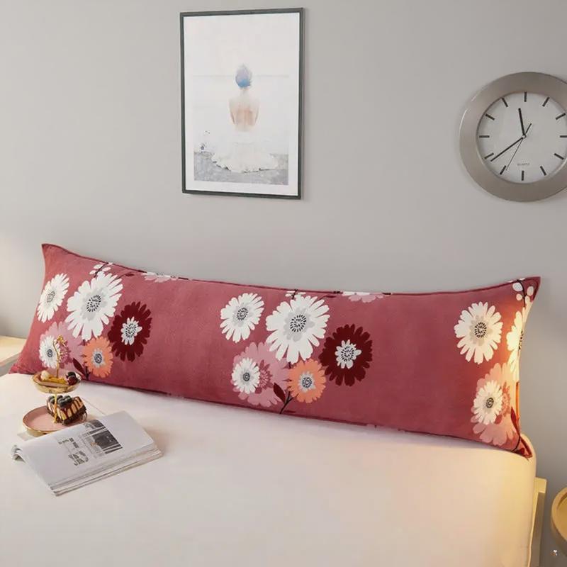Warm Soft Comfortable Flannel Pillowcase Thicken Coral Fleece Queen King Twin Size Bed Pillow Case 48x180cm