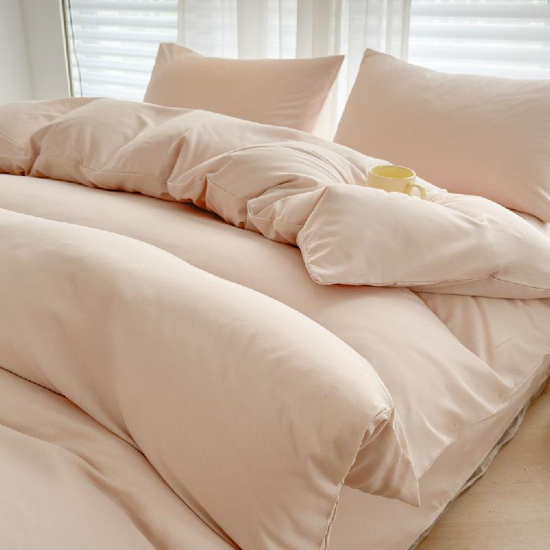 Solid Color Washed Cotton Duvet Cover Home Textile Single Duvet Cover Home Double Duvet Cover