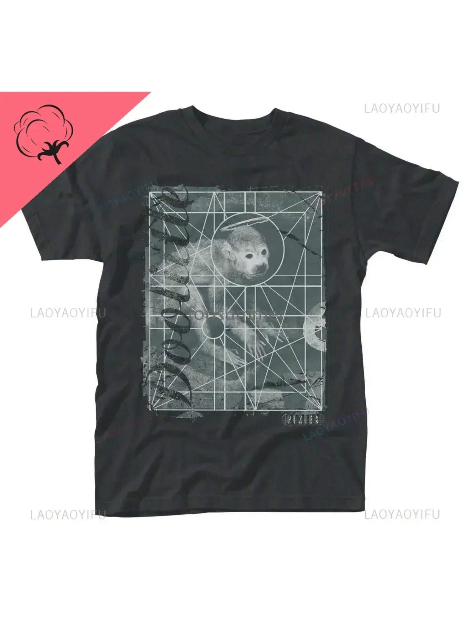 

The Pixies Doolittle T-Shirt Streetwear Funny Print Clothing Cotton Hip-Tope Mans T Shirt Tops Tees Printed Pure Animal Men S XXXXXL чорний