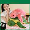 Entzückendes Grüne Schildkröte Plüschkissen Ultraweiches PP-Baumwoll Stofftier Spielzeug für Kinder